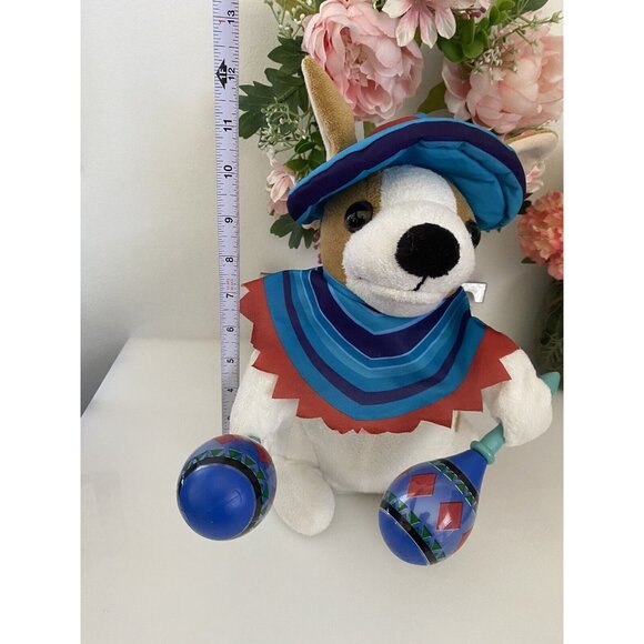 Animated Musical Mariachi Chihuahua Plush Puppy Dog Plays Macarena Works Tested - Picture 5 of 16